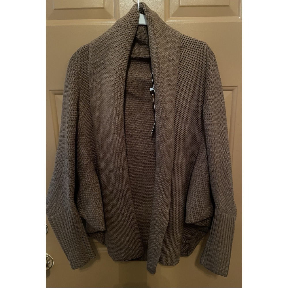 NEW GRECERELLE Women's Brown Knit Cardigan Sweater Open Front Size S New w/Tags